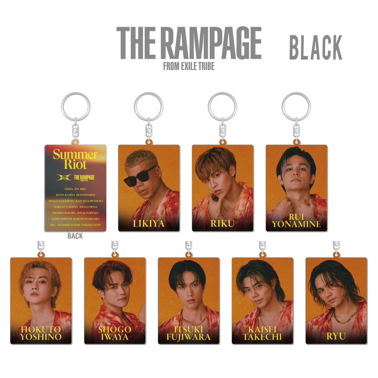 THE RAMPAGE【BLACK】『Summer Riot ～熱帯夜～/Everest』アクリルキーホルダー